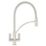 Franke Silk Steel Twin Lever Pull Out Kitchen Mixer Tap - Wave