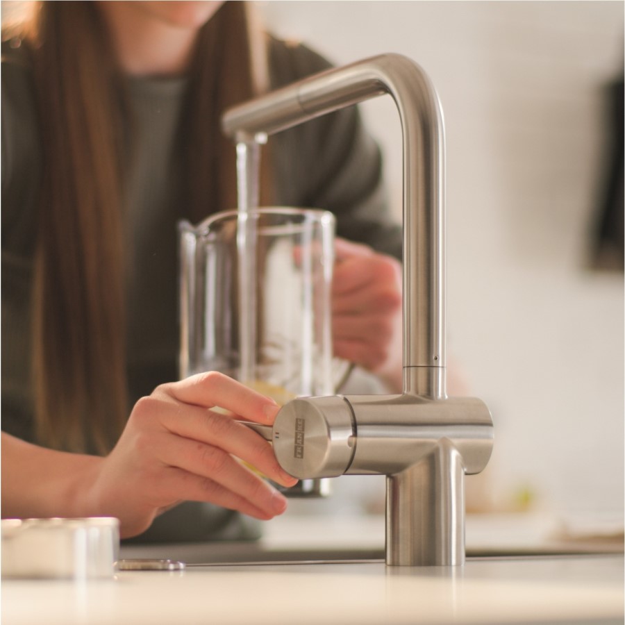 GRADE A1 - Franke Atlas Neo Square Stainless Steel Sensor Monobloc Kitchen Sink Mixer Tap