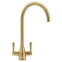 GRADE A1 - Franke Eiger Round Brass Monobloc Kitchen Sink Mixer Tap