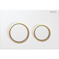 GRADE A1 - Geberit Kappa21 Flush Plate - White/Gold