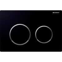 GRADE A1 - Geberit Kappa21 Flush Plate - Black/Chrome