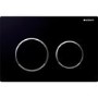 Geberit Kappa21 Flush Plate - Black/Chrome