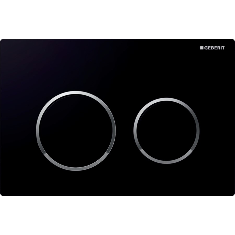 GRADE A1 - Geberit Kappa21 Flush Plate - Black/Chrome