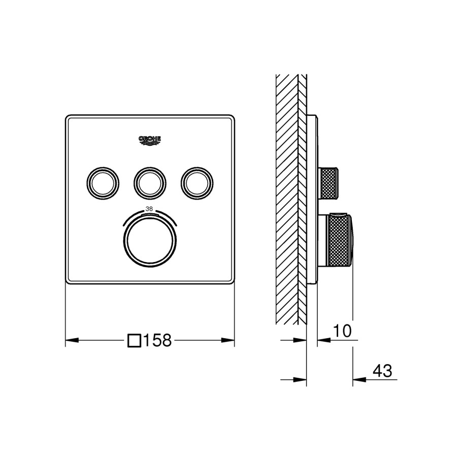 Grohe SmartControl Full Shower Set - 3 Outlet