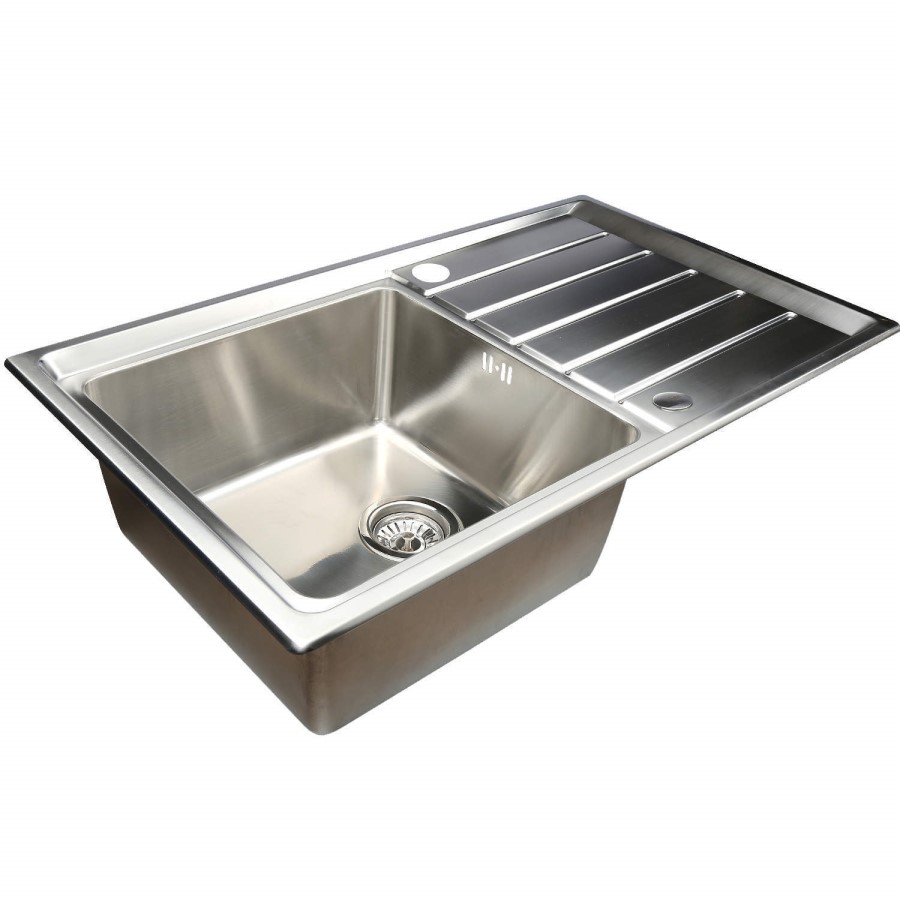 Refurbished Taylor & Moore Como Single Bowl Reversible Drainer Stainless Steel Sink