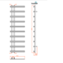 Anthracite Heated Towel Rail Radiator 1800 x 500mm - Horton