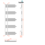 Towelrads Chertsey Chrome Towel Radiator 1200 x 500mm