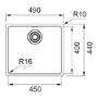 GRADE A2 - Single Bowl Undermount Stainless Steel Kitchen Sink - Franke Maris 110-45