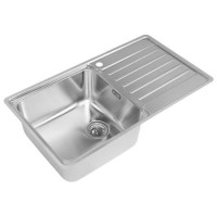 Carron Phoenix Atoll Single Bowl Inset Chrome Stainless Steel Kitchen Sink with Right Hand Drainer Carron Phoenix Atoll Single Bowl Inset Chrome Stainless Steel Kitchen Sink with Right Hand Drainer