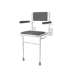 Grey Wall Mounted Folding Shower Seat With Arms - Nymas