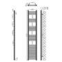 Brushed Aluminium Heated Towel Rail Radiator 1600 x 300mm - Eton