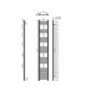 Towelrads Eton Brushed Aluminium Towel Radiator - 1800 x 300mm