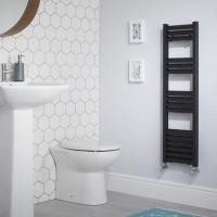 Towelrads Eton Anthracite Towel Radiator - 1000 x 300mm Towelrads Eton Anthracite Towel Radiator - 1000 x 300mm