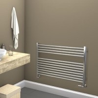 ONLY OPENED - Towelrads Pisa Chrome Horizontal Towel Radiator 800 x 1000mm ONLY OPENED - Towelrads Pisa Chrome Horizontal Towel Radiator 800 x 1000mm