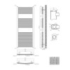 Towelrads Pisa Anthracite Towel Radiator 1200 x 600mm