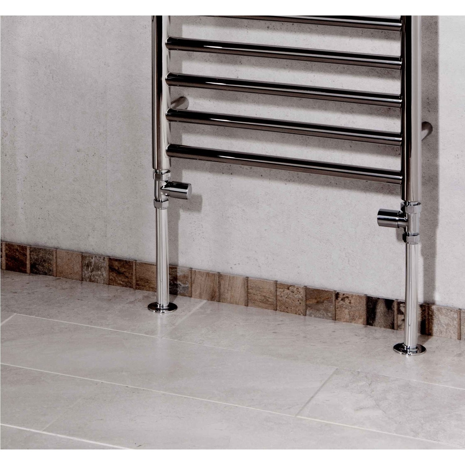 180mm Radiator Tube with Floor Plates - Better Bathrooms