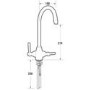 Reginox Chrome Twin Lever Kitchen Mixer Tap - Elbe