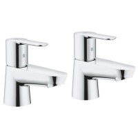 GRADE A1 - Grohe BauEdge Basin Pillar Taps