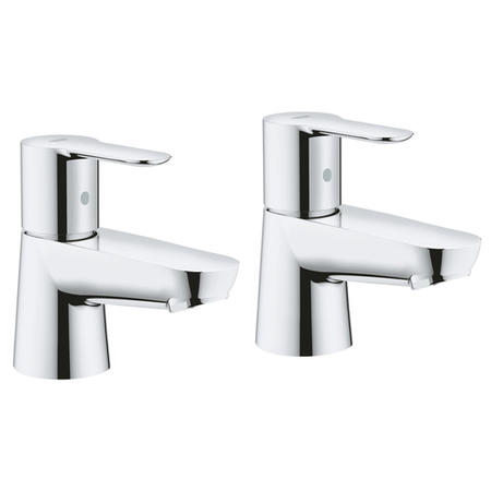 GRADE A1 - Grohe BauEdge Basin Pillar Taps