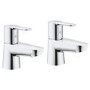 GRADE A1 - Grohe BauEdge Basin Pillar Taps