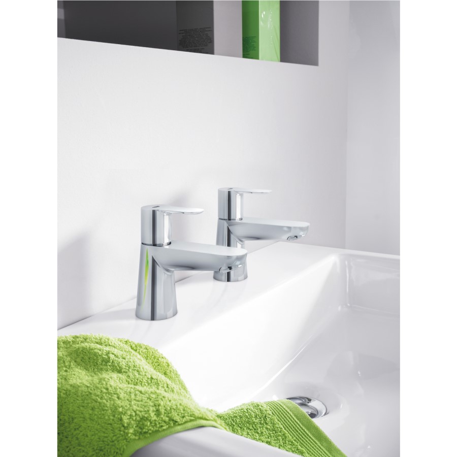 GRADE A1 - Grohe BauEdge Basin Pillar Taps