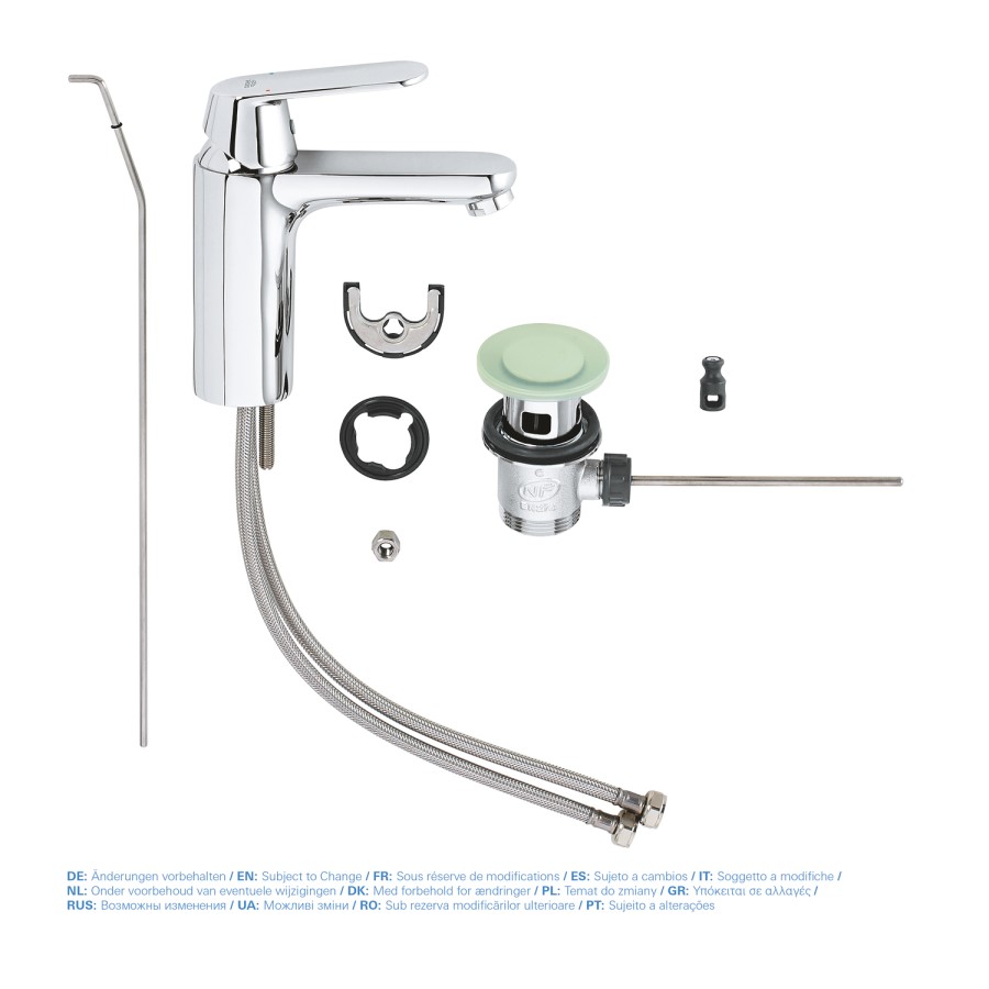 GRADE A1 - Grohe Eurosmart Cosmopolitan M-Size Basin Mixer Tap with Pop-up Waste - 23325000