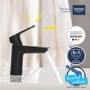 Grohe Start SilkMove EnergySaving Cloakroom Mono Basin Mixer Tap with Waste - Matt Black