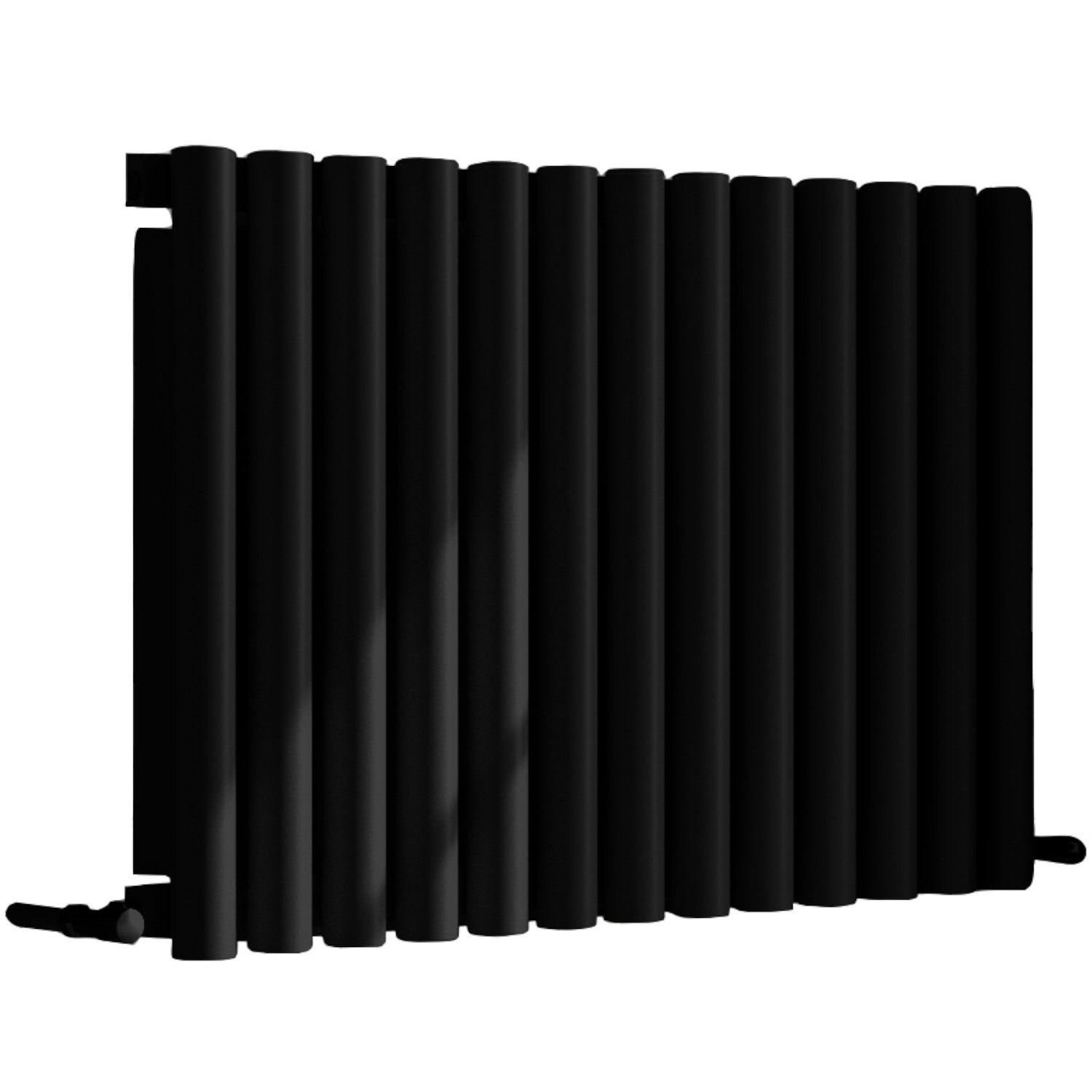 Towelrads Oxshott Black Single Panel Horizontal Radiator 600 x 975mm ...