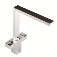 1810 Sink Company Chrome Twin Lever Aerated Mixer Kitchen Tap