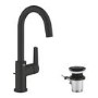 Grohe Start QuickFix Mono Basin Mixer Tap with Waste - Matt Black