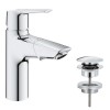 Grohe QuickFix Start Mono Basin Mixer Pull Out Spout with Waste - Chrome
