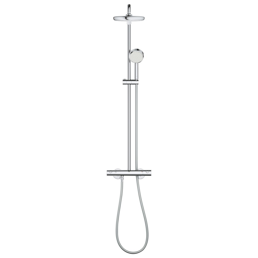 Grohe Tempesta Cosmopolitan 210 Thermostatic Mixer Bar Shower with Round Overhead & Handset