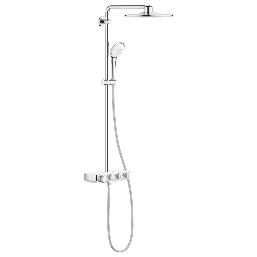 Grohe 310 Duo Smart Control Mixer Bar Shower with Round Overhead & Handset