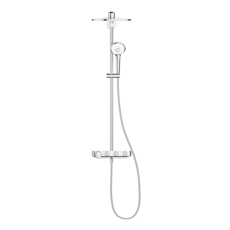 GRADE A1 - Grohe Round Rainshower SmartControl 310 DUO Shower System - Moon White