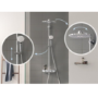 Grohe 310 Duo Smart Control Mixer Bar Shower with Round Overhead & Handset