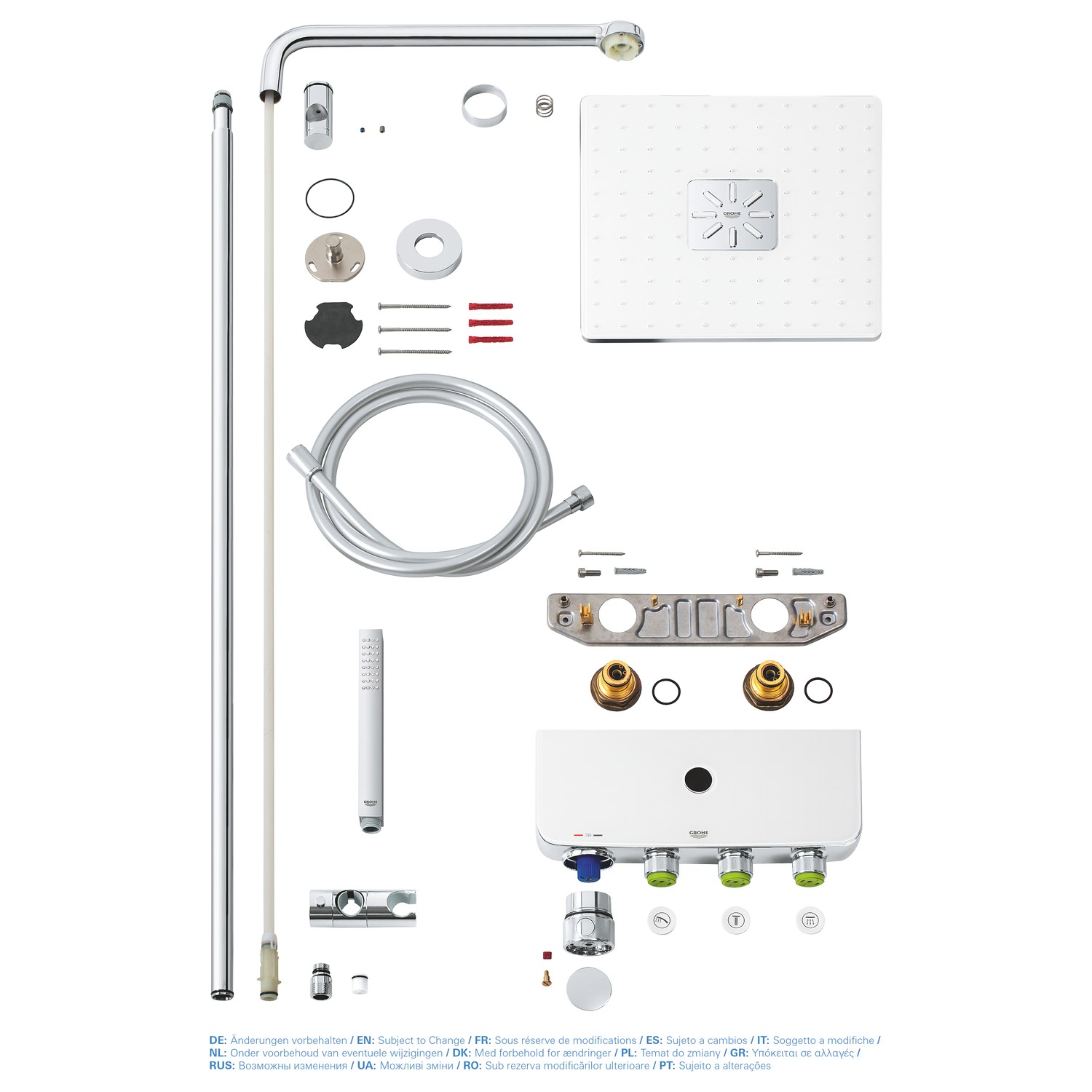 Grohe 310 Duo Smart Control Mixer Bar Shower with Round Overhead