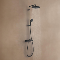 GROHE QuickFix Black Vitalio Start System 250 Shower System with Thermostat for Wall Mounting GROHE QuickFix Black Vitalio Start System 250 Shower System with Thermostat for Wall Mounting