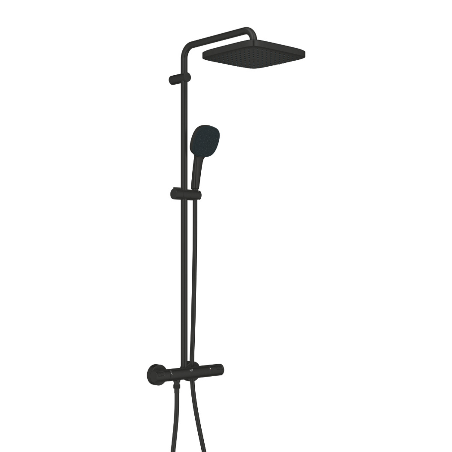 Grohe Black Quickfix Vitalio Comfort 250 Shower System With Thermostat Wall Mounting