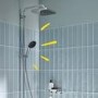 ONLY OPENED - Chrome Exposed square shower with spout