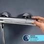 ONLY OPENED - Chrome Exposed square shower with spout