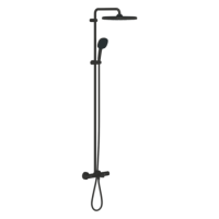 GROHE QuickFix  Black Vitalio Comfort 250 Shower System with Bath Thermostat for Wall Mounting GROHE QuickFix  Black Vitalio Comfort 250 Shower System with Bath Thermostat for Wall Mounting