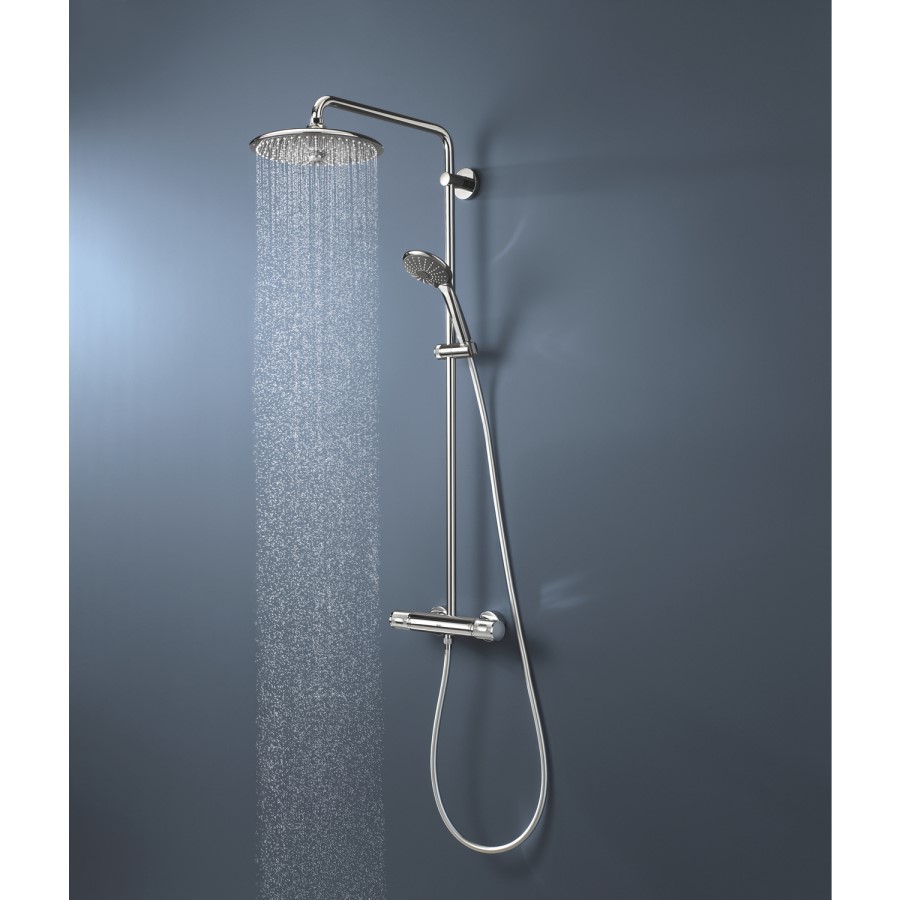 Chrome Thermostatic Mixer Shower System - Grohe Vitalio Joy
