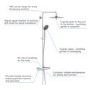 Chrome Thermostatic Mixer Shower System - Grohe Vitalio Joy