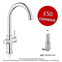 GRADE A3 - Grohe RED Duo Instant Boiling Water Kitchen Tap and M Size Boiler - Chrome - 30058001