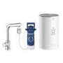 GRADE A1 - Box Opened Grohe Red Mono Instant Boiling Water Tap Single Lever with M size Boiler in Chrome