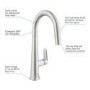 Grohe Veletto Single Lever Monobloc Pull Out Kitchen Tap- Nickel