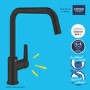 Grohe Quickfix Start Single Lever Monobloc Kitchen Mixer Tap - Black