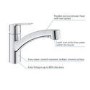 Grohe Start Quick Fix Single Lever Pull Out Monobloc Kitchen Mixer Tap - Chrome