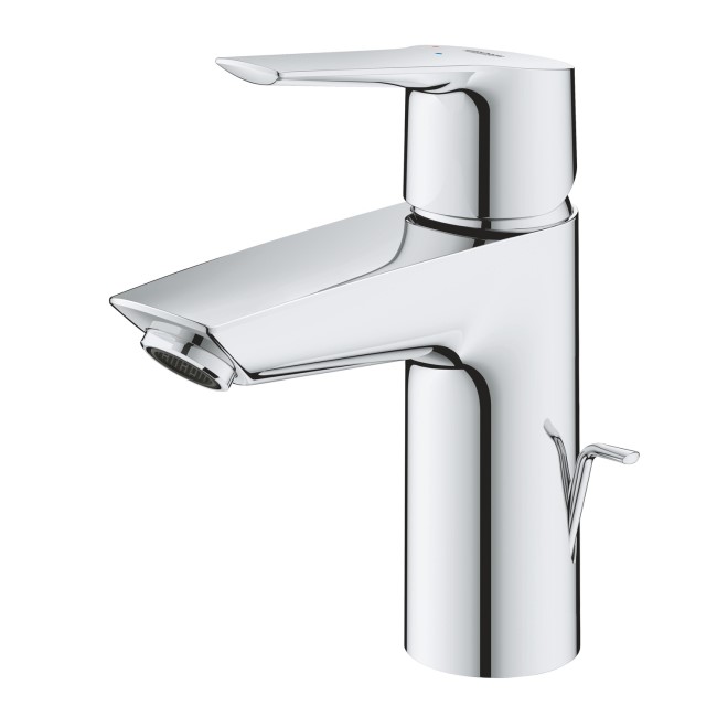 Grohe QuickFix Start SilkMove EnergySaving Cloakroom Mono Basin Mixer Tap with Pop-up Waste - Chrome