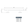 Black Straight Grab Rail 620 x 32mm - Nymas